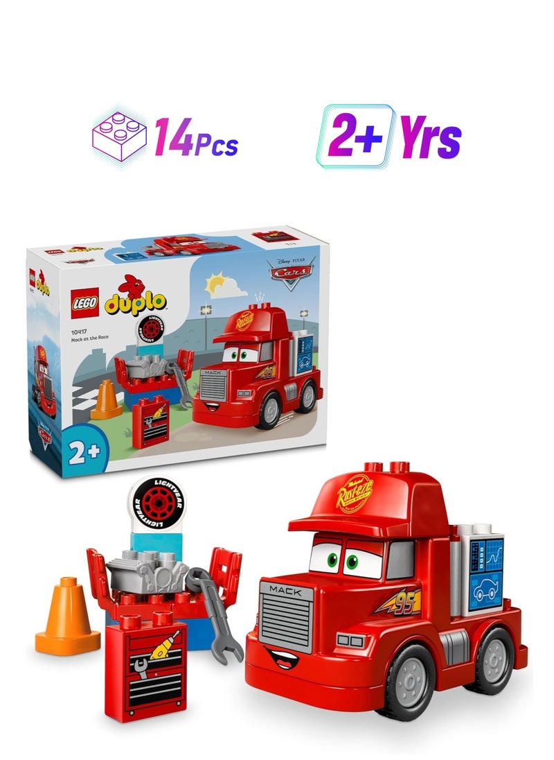 LEGO LEGO Disney and Pixar’s Cars Mack at the Race 10417 Building Blocks Toy for Toddlers (14 Pieces)  - Image 1