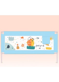 ZCM-HAPPY Crib guardrail Portable safety foldable adjustable height fall protection guardrail Toddler bed rail single side 180cm  - Image 1