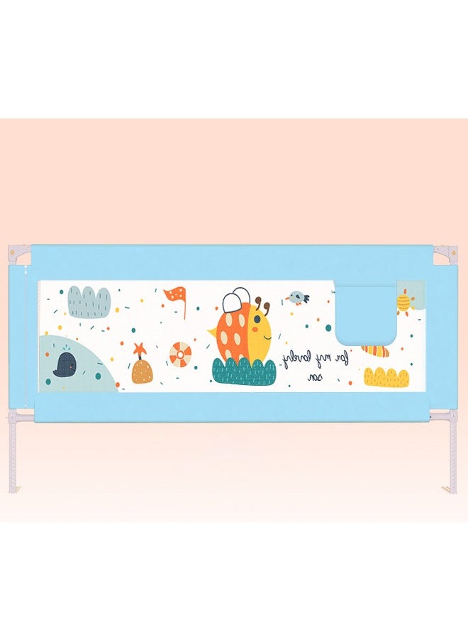 ZCM-HAPPY Crib guardrail Portable safety foldable adjustable height fall protection guardrail Toddler bed rail single side 180cm  - Image 1