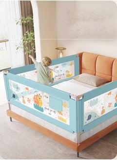 ZCM-HAPPY Crib guardrail Portable safety foldable adjustable height fall protection guardrail Toddler bed rail single side 180cm  - Image 2