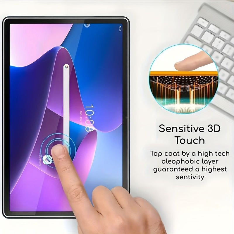 2 Pack Tempered Glass Screen Protector for Lenovo Tab M10 HD 3rd Gen 2022 10.1 Inch 9H Hardness Anti Scratch - Image 4