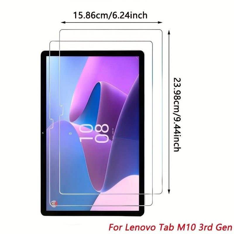 2 Pack Tempered Glass Screen Protector for Lenovo Tab M10 HD 3rd Gen 2022 10.1 Inch 9H Hardness Anti Scratch - Image 5