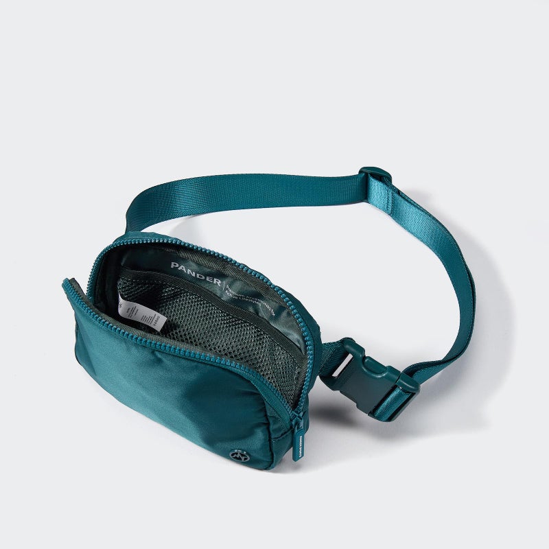 Pander Two Way Zipper Fanny Pack Nylon Everywhere Belt Bag for Women, Water Repellent Waist Packs, Crossbody Bags with Adjustable Strap (Teal Blue). - Image 5
