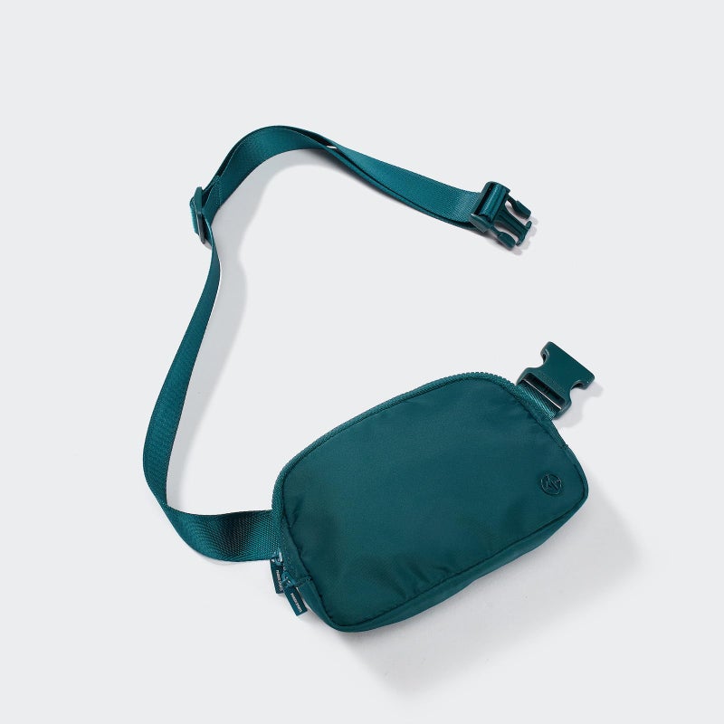 Pander Two Way Zipper Fanny Pack Nylon Everywhere Belt Bag for Women, Water Repellent Waist Packs, Crossbody Bags with Adjustable Strap (Teal Blue). - Image 2