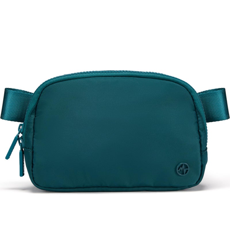Pander Two Way Zipper Fanny Pack Nylon Everywhere Belt Bag for Women, Water Repellent Waist Packs, Crossbody Bags with Adjustable Strap (Teal Blue). - Image 1