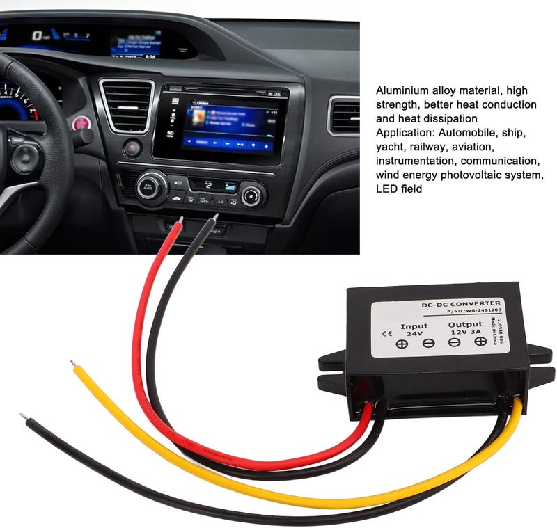 klarako DC to DC Converter 1840V to 12V 3A 36W IP68 Waterproof Universal Car Buck Regulator Module - Image 2