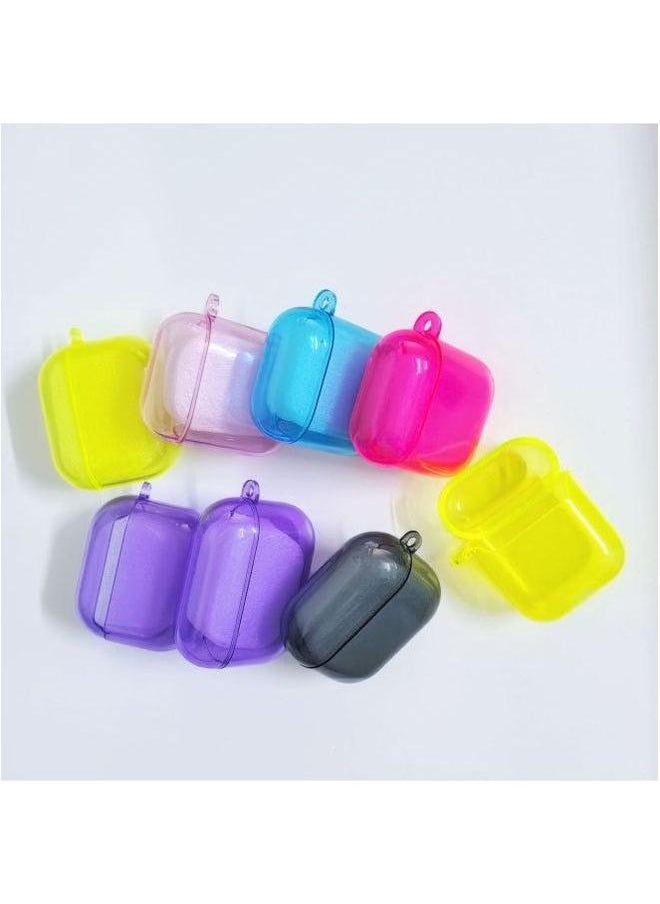 Generic - Applicable AirPods3 Headphone Case Soft TPU Apple AIPods Set 4 Fluorescent Transparent Color Bluetooth Earphone Case-Color:Transparent Black-Applicable Models:AirPods Pro 2 - Image 1