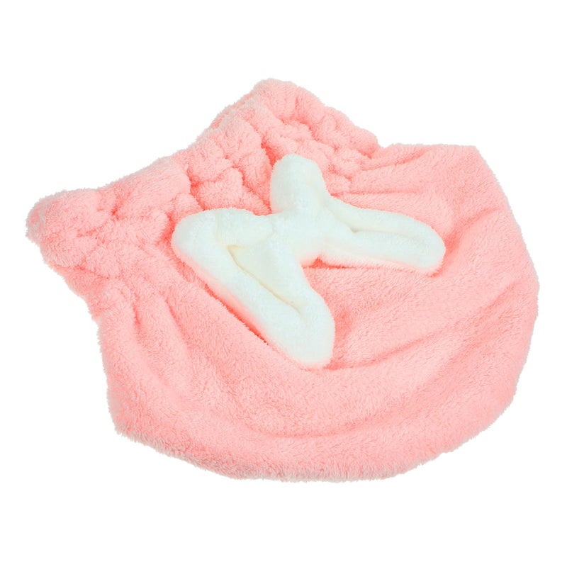 Super Absorbent Quick Dry Hair Towel Cap With Bow Design For Women Travel Lightweight Reusable - Image 2