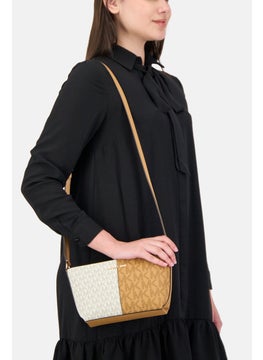 Michael Kors Women Brand Logo Cross Body Bag 15 H x 26 L x 8 W cm, Brown  - Image 2