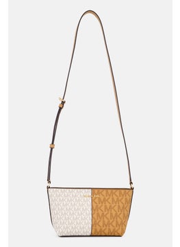 Michael Kors Women Brand Logo Cross Body Bag 15 H x 26 L x 8 W cm, Brown  - Image 1
