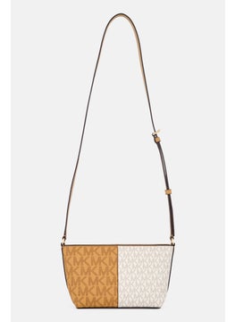 Michael Kors Women Brand Logo Cross Body Bag 15 H x 26 L x 8 W cm, Brown  - Image 3