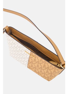 Michael Kors Women Brand Logo Cross Body Bag 15 H x 26 L x 8 W cm, Brown  - Image 4