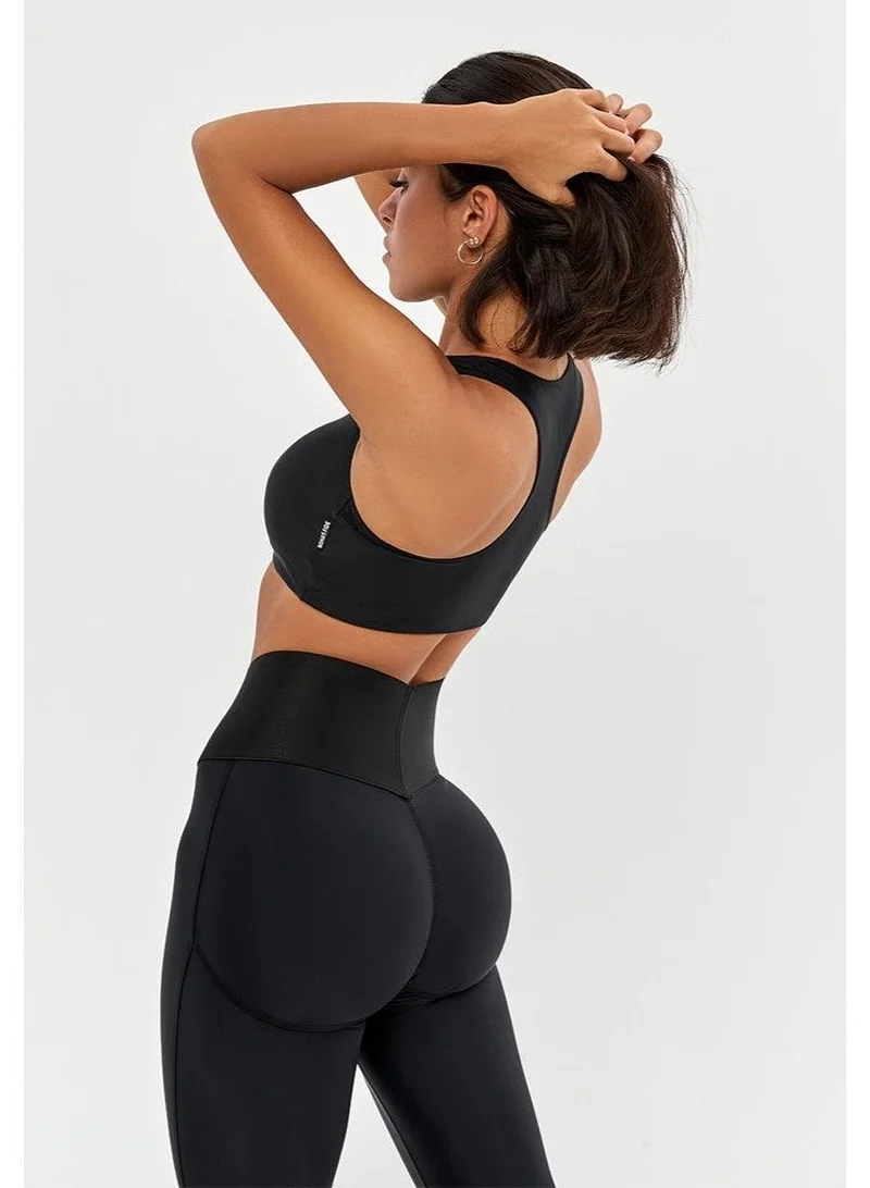 Bona Fide Push-Up Corsage Black Corsage High Waist Tummy Control Gym Leggings for Women for Women | Best Price UAE