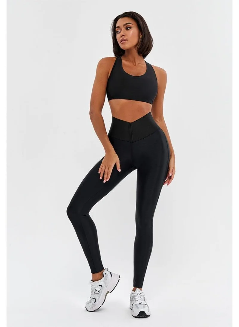 Bona Fide Push-Up Corsage Black Corsage High Waist Tummy Control Gym Leggings for Women for Women | Best Price UAE