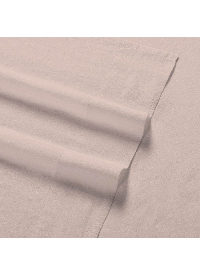 SUPREME ELEGANCE 100% Cotton Soft Pink Queen Size Fitted Sheet Only  Lightweight & Breathable Fitted Sheet for Queen Bed  Easy Fit 17 Deep Pocket Queen Fitted Sheet  Cooling Sheet (60 W x 80 L)  - Image 5