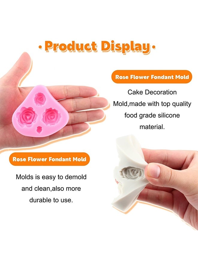 ليمون قالبان من قوالب فوندان الورد، قالب سيليكون على شكل زهرة لتزيين الكيك، زينة كب كيك، حلوى شوكولاتة، معجون صمغ. - Image 3