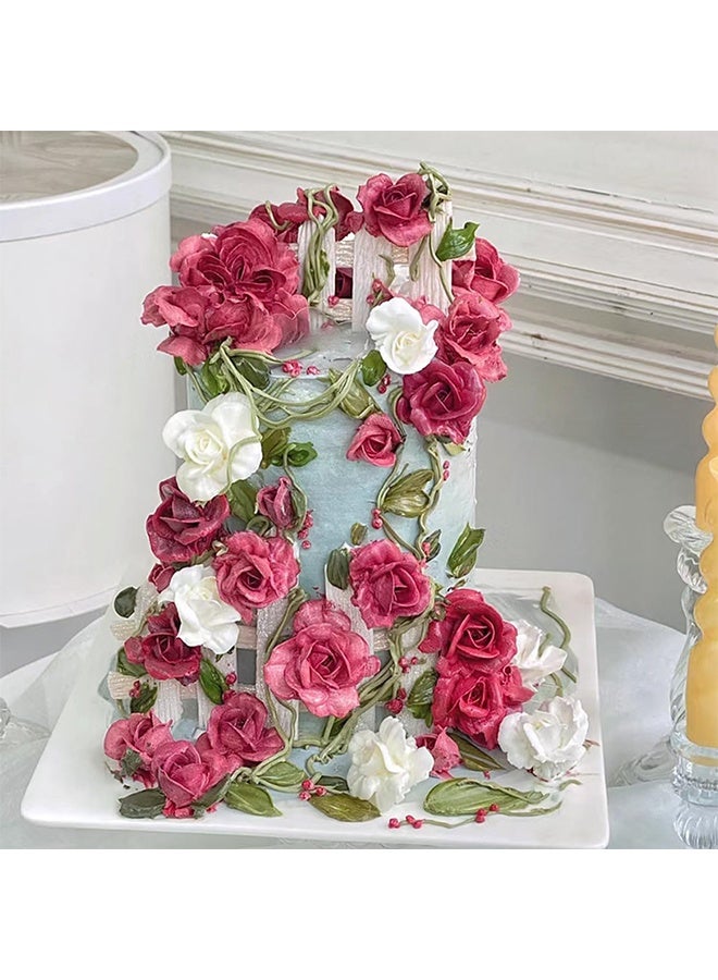 ليمون قالبان من قوالب فوندان الورد، قالب سيليكون على شكل زهرة لتزيين الكيك، زينة كب كيك، حلوى شوكولاتة، معجون صمغ. - Image 5