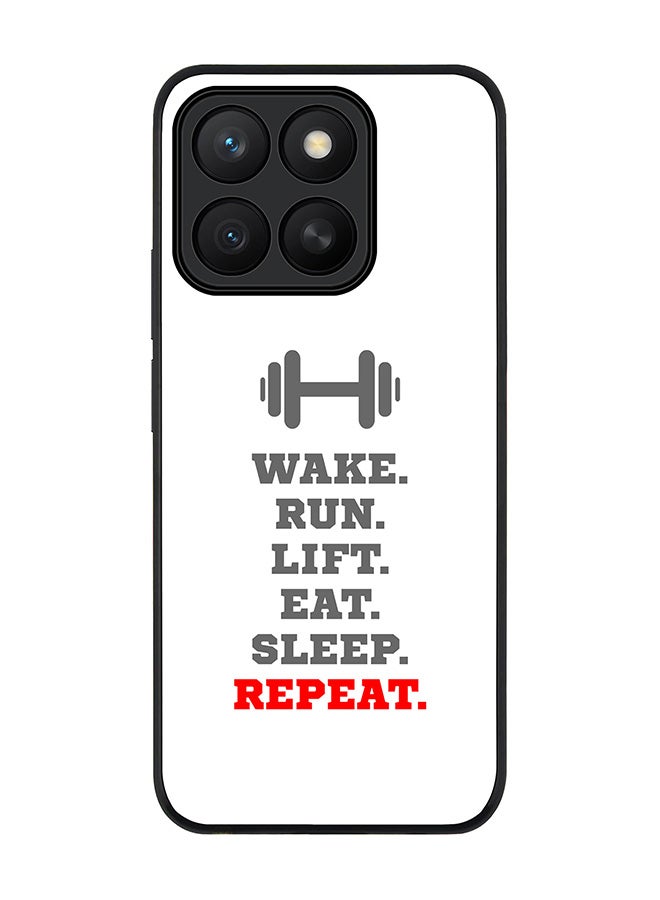 Stylizedd For Honor X8c Case,Slim fit Camera Protection, Shockproof Thin Phone cover  - Routine (White)