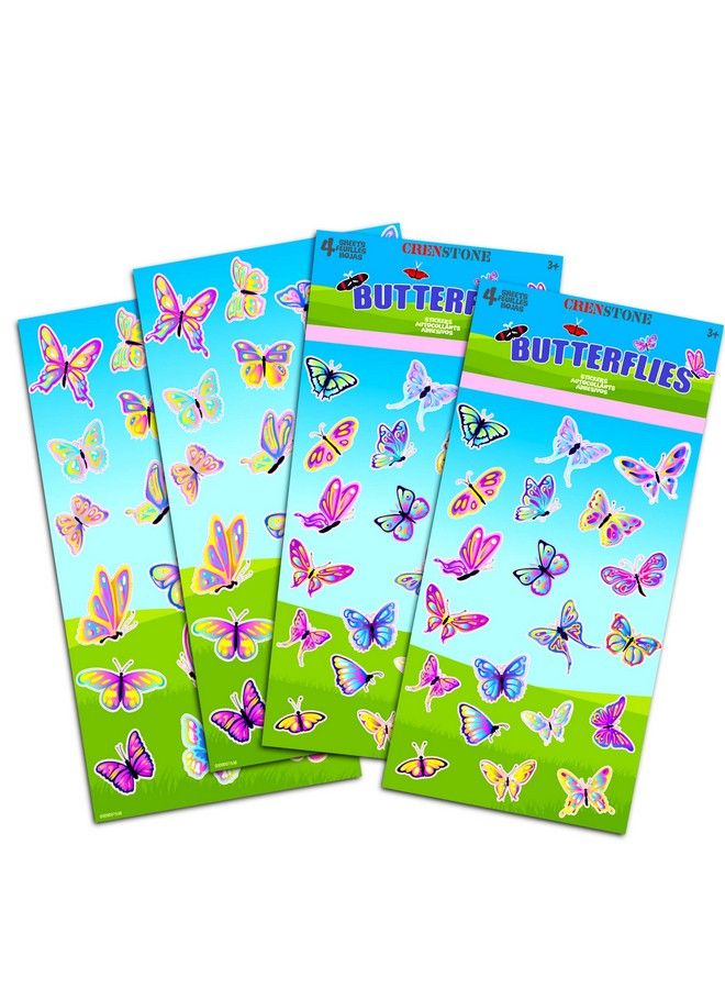 Crenstone Butterflies Stickers Party Supplies Pack ~ Over 160 Butterfly Stickers For Girls Kids Toddlers Adults (Party Favor Craft Scrapbooking Adhesive Sticker Sheets By Crenstone) - Image 4