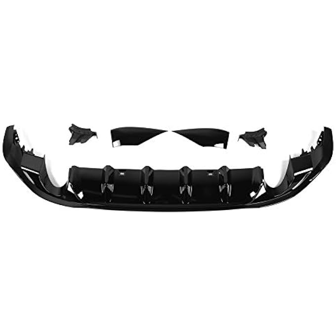 Cryfokt TCR Rear Bumper Diffuser Valance Kit in Gloss Black for MK7.5 Facelift 2017-2020, Improved Aerodynamic Performance - Image 3