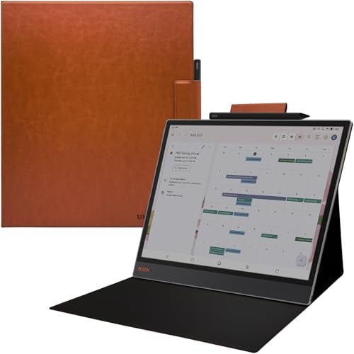UMUBUHOMS Magnetic Stand Case for 13.3'' Boox Tab X C (2025) / Boox Note Max (2024) Lightweight Book Folio Cover with Anti-Lost Magnetic Pen Buckle & Auto Wake/Sleep (Brown) - Image 1