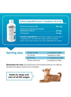 VetriScience Laboratories Composure Max Liquid Formula  Clinically Proven Dog Calming And Cat Calming Supplement With Colostrum, LTheanine & Vitamin B1 For Stress, Storms, Separation & More  8 Oz  - Image 4