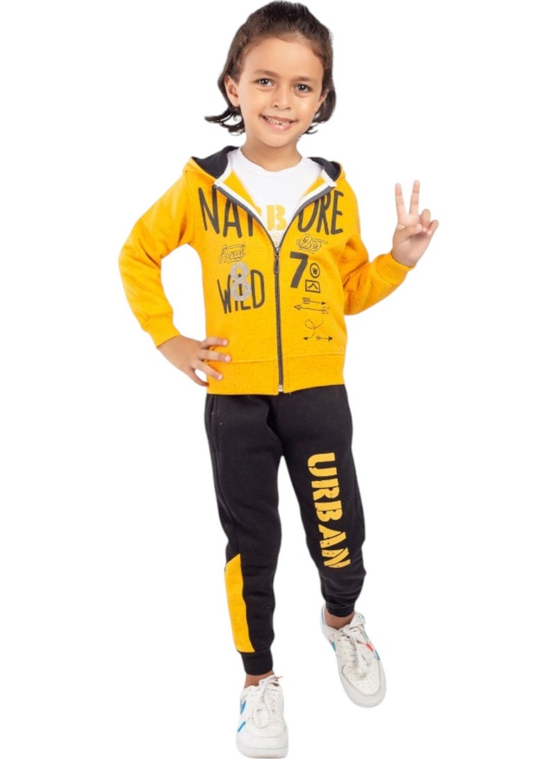 CHOiCE Boys' Winter Tracksuit Pajama "Nature 87" - Trendy and Warm Design for Winter - Code 1030