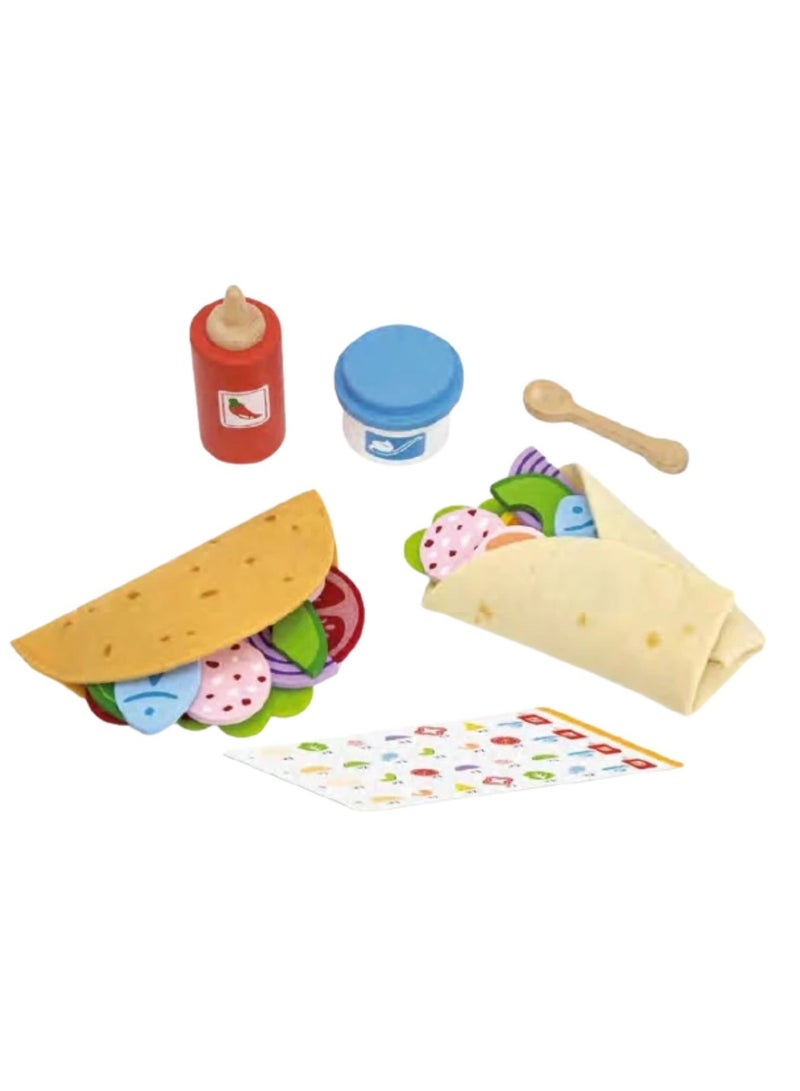 Viga Wooden Taco Play Set - Pretend Food Toy for Kids - Image 2