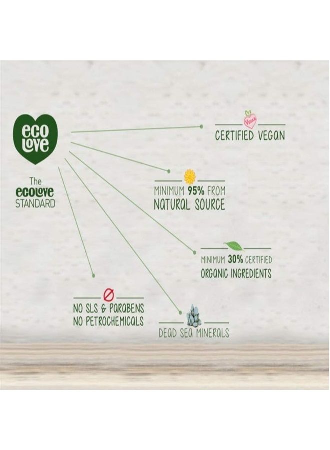 ecoLove Natural and Organic Liquid Hand Soap - Organic Cucumber, Spinach & Parsley - No SLS or Parabens - Vegan and Cruelty-Free Hand Soap, 17.6 oz - Image 2