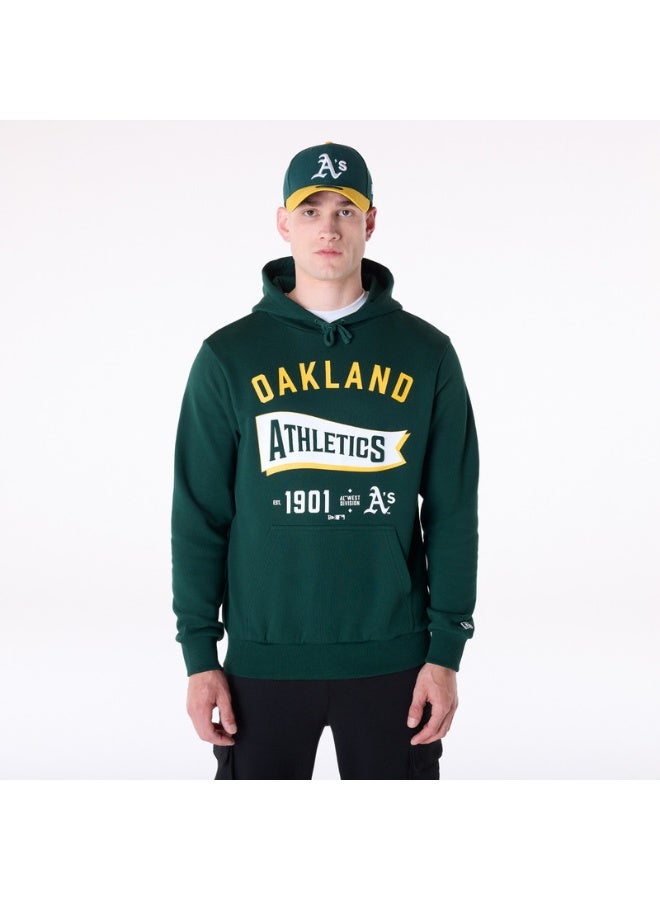 NEW ERA MLB PENNANT GRPHC HOODIE OAKATH  DKG - Image 3