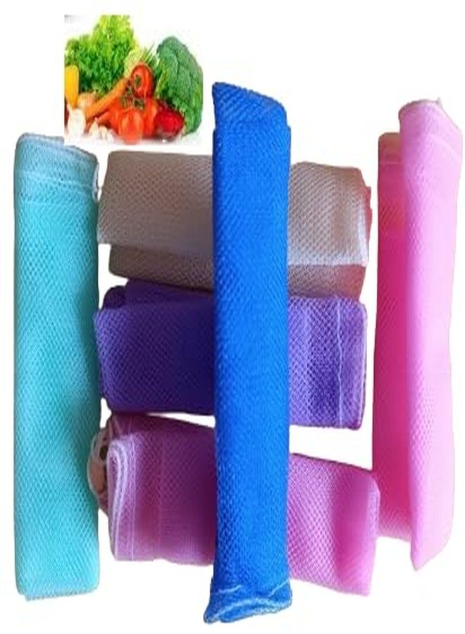 Mystte Big Reusable Produce Fridge Storage bags for Vegetables and Fruits (Multicolour Set of 6) - Image 2