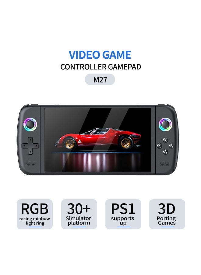 M27 Handheld Game Console – 7 Inch HD Display, Portable Rechargeable Gaming Device, Multimedia Entertainment Console with Internal Storage, Compact Travel Gaming Player - Image 3