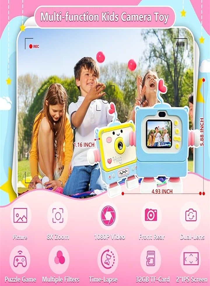 لعبة كاميرا للأطفال، مناسبة للأطفال من سن 3 إلى 12 عامًا، هدية مثالية لأطفالك، تتضمن بطاقة 32 جيجابايت - Image 2