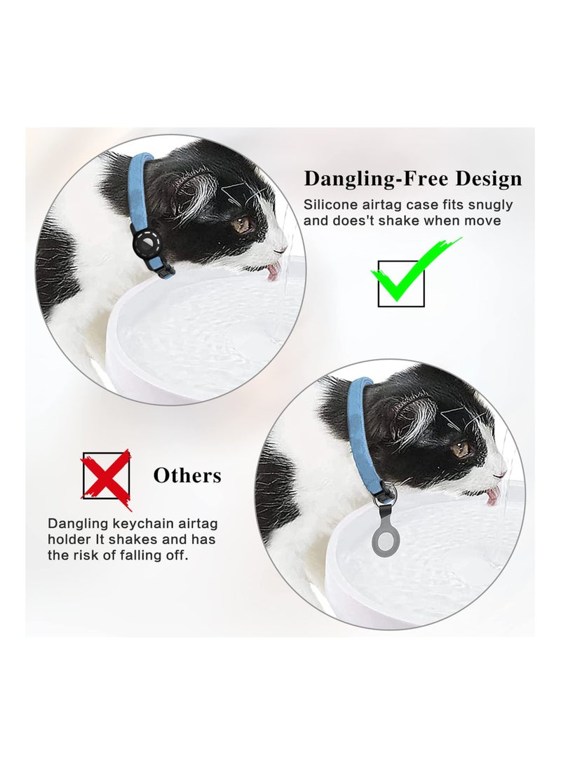 KASTWAVE 2 Pack Case for Airtag 2021, for Airtag Dog Collar Holder, for Airtag Cat Collar Case with Anti-Lost Design for Cat Dog Collars Small Pet Puppy Loop & Backpack Bag Straps - Image 4