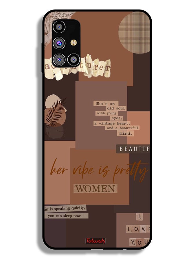 Tolwak Samsung Galaxy M31s Protective Case Cover Adventurer Women - Image 2
