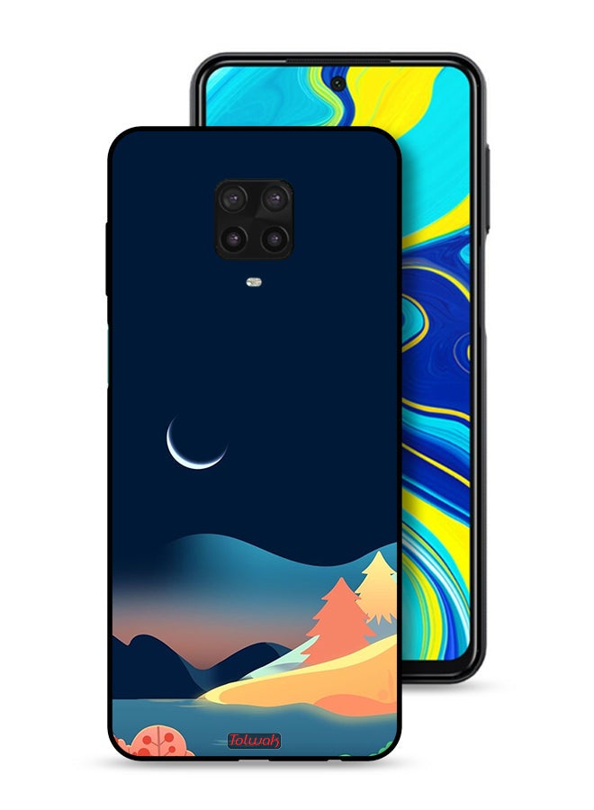 Tolwak Xiaomi Redmi Note 9 Pro Protective Case Cover Moon Abstract Drawing Art - Image 1