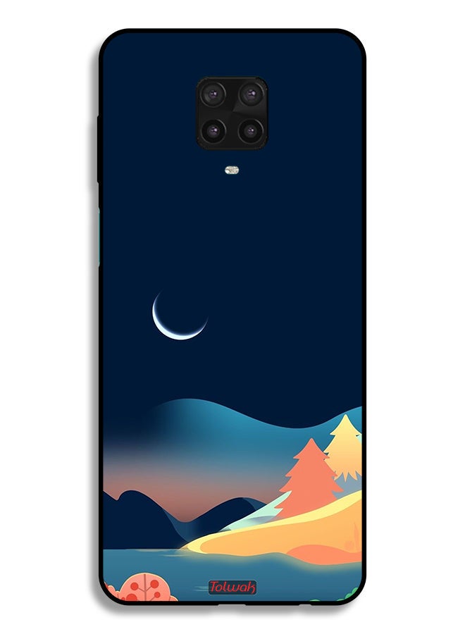 Tolwak Xiaomi Redmi Note 9 Pro Protective Case Cover Moon Abstract Drawing Art - Image 2