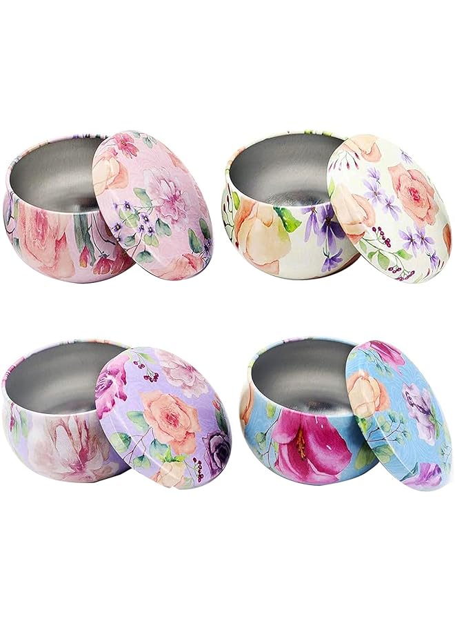 Candle Jars, Mini Candle Making Tin Jars, Empty Mixed Color Metal Container with Lids for Dry Storage Spices, Sweets, Favours, Wedding and Gifts, Random color