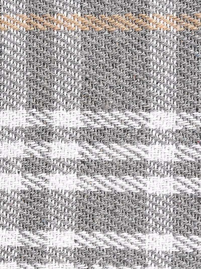 SASHAA WORLD Soft Check Throw Blanket | Used Both Indoor and Outdoor |Blanket for Living Room, Sofa, Bed & Chair | Grey Throw Blanket| Pack of 1, 180 x130 cm - Image 5