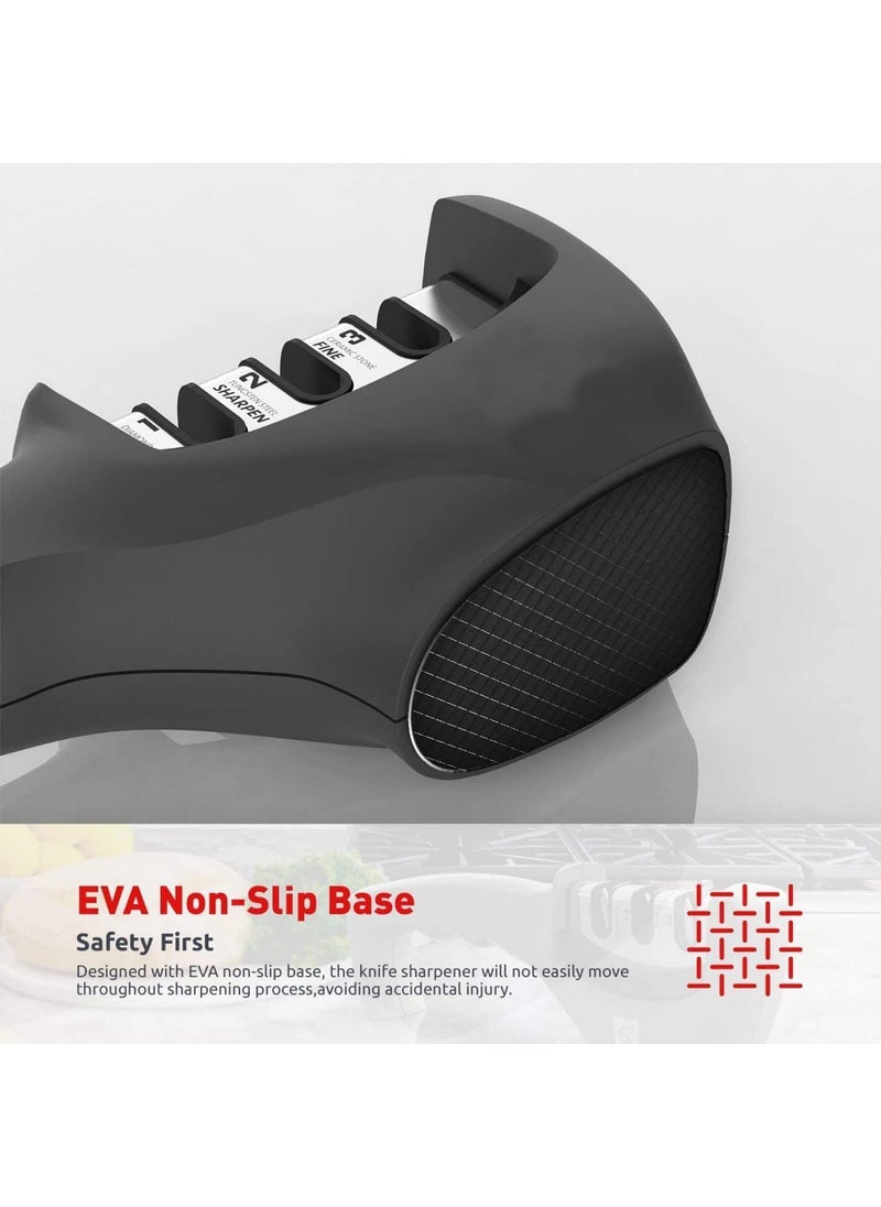 SKYVOKES SKYVOKES Manual 3 Stage Knife Sharpener for Kitchen Knife Sharpener Rod Knives Sharpening Tool for Steel Knives  - Image 4