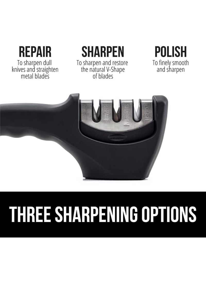 SKYVOKES SKYVOKES Manual 3 Stage Knife Sharpener for Kitchen Knife Sharpener Rod Knives Sharpening Tool for Steel Knives  - Image 3