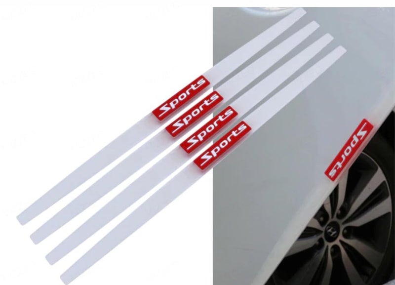 MIZZEO Anti-Collision Patch Bumper Guard Strip (Design - Sports, Transparent) Anti-Scratch Bumper Protector Trim Compatible with Tata Nexon (Type-II) 2020 Onwards - Image 1