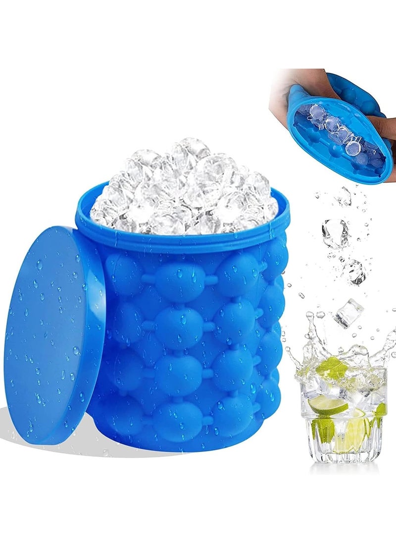 ICE CUBE Ice Cube Maker Genie, Ice Cube Maker for Frozen Drinks, Cocktails, Beverages (Blue)  - Image 1