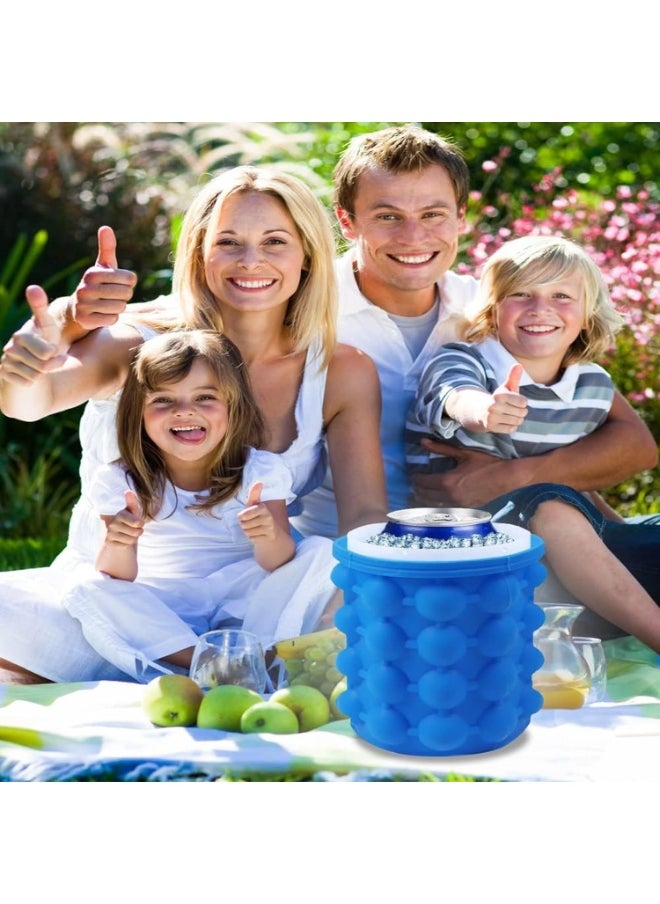 ICE CUBE Ice Cube Maker Genie, Ice Cube Maker for Frozen Drinks, Cocktails, Beverages (Blue)  - Image 4