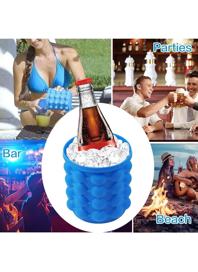 ICE CUBE Ice Cube Maker Genie, Ice Cube Maker for Frozen Drinks, Cocktails, Beverages (Blue)  - Image 3