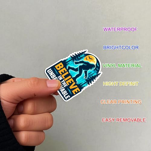 BETANAS 100 PCS Bigfoot Stickers Pack, Sasquatch Vinyl Waterproof Decals for Car Window Bumper Laptop Water Bottle Scrapbook Journal – Funny Forest Legend Outdoor Camping Sticker for Adults Teens Men - Image 4