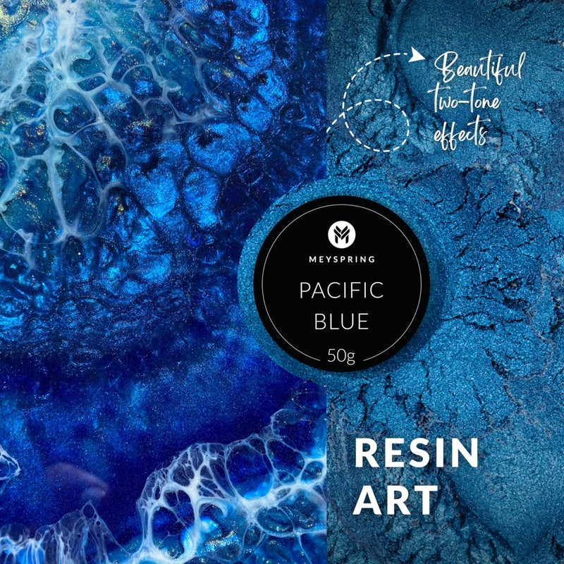 MEYSPRING Pacific Blue Epoxy Resin Color Pigment - 50 Grams - Great for Resin Art, Epoxy Resin, and UV Resin - Mica Powder for Epoxy Resin - Image 4
