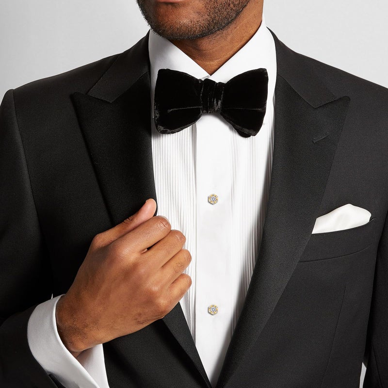 HAWSON Crystal Tuxedo Studs for Mens Tuxedo Shirt,5 PCS Tuxedo Buttons for Birthday Wedding Party Christmas. - Image 3