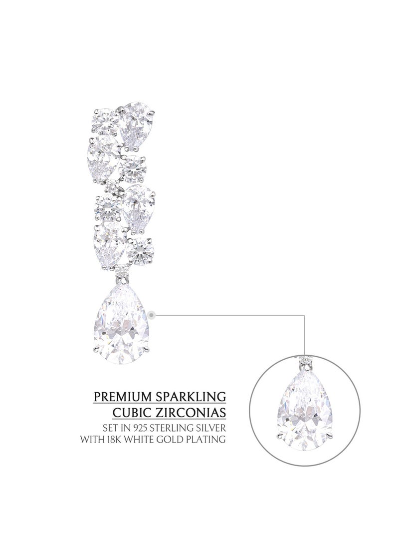 AWNL Moonlight Teardrops Earrings for Women – Sterling Silver Elegance Adorned with White Zirconia, Middle East Exclusive Collection - Image 4