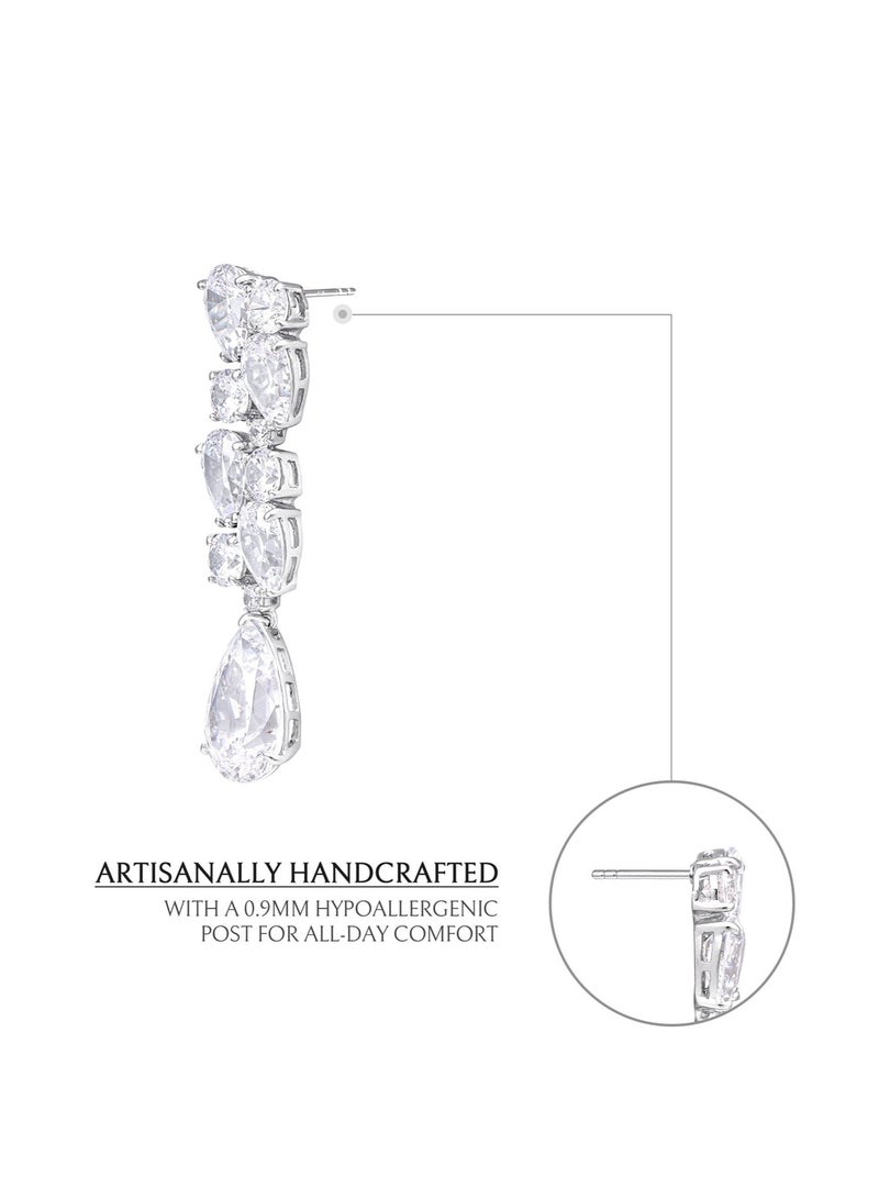 AWNL Moonlight Teardrops Earrings for Women – Sterling Silver Elegance Adorned with White Zirconia, Middle East Exclusive Collection - Image 5
